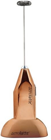 Aerolatte Milk Frother with Counter Stand, The Original Steam-Free Frother, Copper