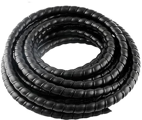 Kabelschlauch,Kabelschutz,Kabelschutzschlauch 1/2/5M Wickelrohr 8/10/12/16/20 mm Draht Organizer Kabelschutzhülse Rohrschutzhülse Spiralwickelwickelschutz (Color : Black, Size : ID 35MM_10 Meters)