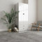 URBNLIVING Glossy Tall 2 Door Wardrobe Bedroom Storage with Hanging Rail Modern Furniture