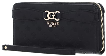 Guess Arlena Logo SLG Zip Around Wallet L Black Logo