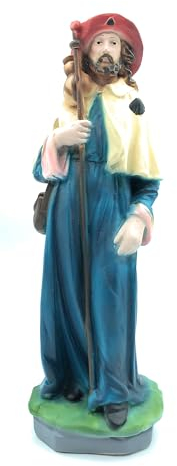 Generico Statue des Heiligen Jakobus Apostel aus Gips 30 cm