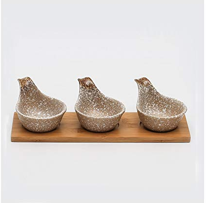 Salatschüssel Kreativer Mehrzweck-Keramik-Saucenteller, Gewürzgerichte, Sushi-Tauchschüssel, Vorspeisenteller, Servierteller, Untertassen, Schüssel (3er-Set), kleine Schüssel (Farb