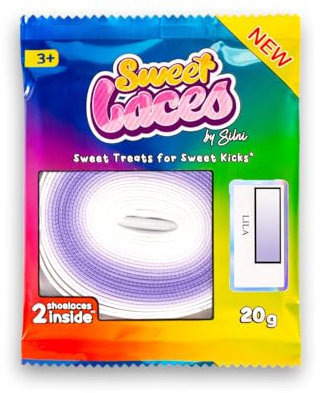 SweetLaces Originals - 2 Lacets Plats 145 cm Lila - Lacets Couleur en Dégradé - Lacets Sneakers & Basket, Air Jordan, Campus 00s - Lavables en machine - Designés en France - Violet Lilas/Blanc