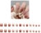 BDEPSTR 24 Stück Press on Nails Kurz, Soft Gel Press on Nails Short Oval Nails Fake Nail with Nail Glue, für Frauen & Mädchen
