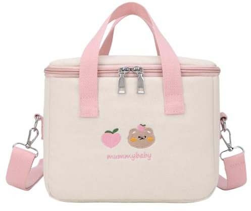 Whnbuij Baby-Wickeltasche – niedliche Reise-Wickeltasche, kleine Wickeltasche – 24 x 13 x 19 cm, große Aufbewahrungstasche mit isoliertem Fach, verstellbare Wickeltasche als Duschgeschenk