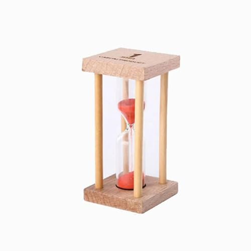 Amosfun Sablier Minuterie 1 minute Mini sablier en verre rouge pour la cuisine, le jeu et les exercices de minuterie comme décoration de table pour salon, bureau, chambre à coucher et cadeau pour
