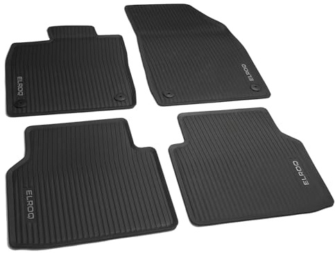 Skoda 5LJ061500 Fußmatten Premium Allwetterfußmatten 4X Gummimatten schwarz/grau, mit ELROQ Schriftzug