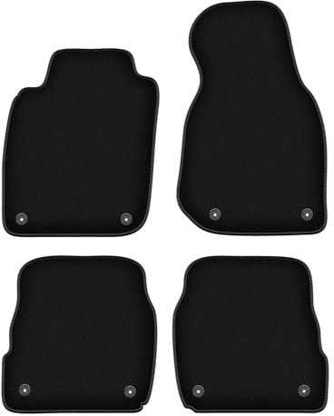 Velours-Fußmatten passend für Audi A6 C5 1997-2005, Schwarz, BASIC