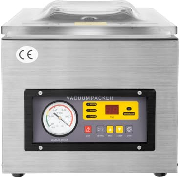 KANBCNG 120 W Automatisch Vakuumierer Kammer-Vakuumiergerät 2 CFM Vakuum Versiegelungs und Kühl 3-in-1-Funktion Profi-Kammervakuumierer Gewerbliche Kammervakuumierer Vakuumierer für Lebensmittel