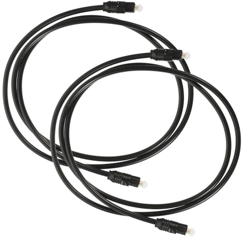 FIXOSHEE 2 pièces Câble Audio Optique Numérique Rallonge Fibre Optique Mâle Mâle Résistant et Flexible pour Barre de Tv Home Cinéma