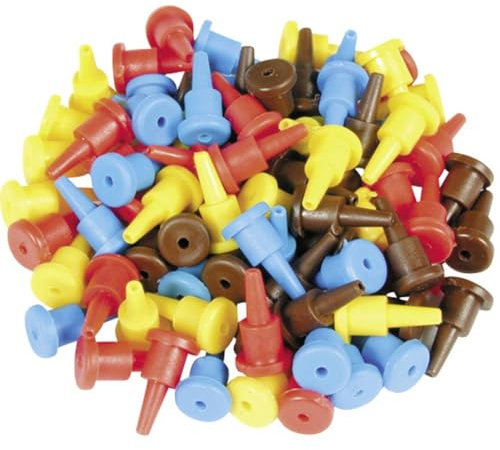 Viessmann 6831 Stecker, 40 Stück, Rot, Gelb, Blau, Braun