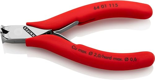 Knipex Pince coupante de devant pour l'électronique gainées en plastique antidérapant 115 mm 64 01 115