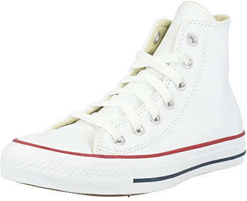 Converse All Star Hi Lthr Optical White - 3 UK