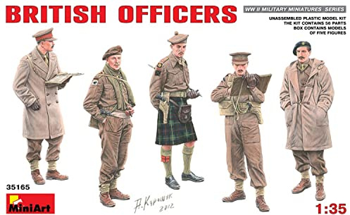 MiniArt 1:35 Scale British Officers Plastic Model Kit, 13 x 6 x 51 millimetres