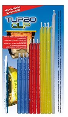 TURBO PRODUKTE 10er Set Verschlussclips - Längen 27,23,19 und 15 cm - Wiederverwendbar,100% Luftdicht & Gefrierfach geeignet - Lebensmittelgerecht