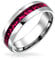 Bling Jewelry Roter Rosa Kristall-Ewigkeitsbandring Für Frauen - Juli Geburtsmonat, Silberfarbenes Edelstahl