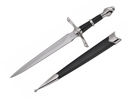 Wuu Jau Co H-5921 Medieval Dagger with Black Scabbard, 14