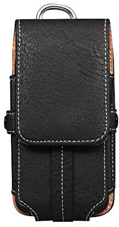 NOVAGO Housse de Ceinture Housse pour Smartphone avec Passant et Mousqueton intégrés pour iPhone 6/7/8, A3, J3, Galaxy S4 S5 S6 S7 (M 5.3'')