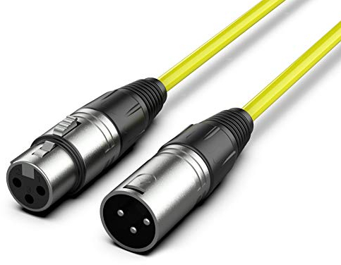 Audibax Silver Cable XLR Macho - XLR Hembra 6 Metros Amarillo