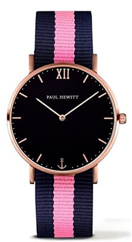 Paul Hewitt Unisex Analog Quarz Uhr mit Nylon Armband PH-SA-R-St-B-NLP-20S