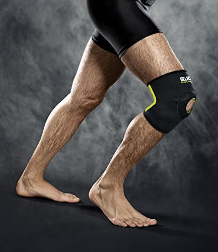 Select Handball Profcare Kniebandage mit Kniescheibenstütze mit Öffnung schwarz
