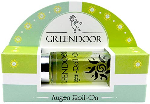 GREENDOOR Augen Roll-On Aloe Vera 10ml, Vergleichssieger kaufen, vegane Naturkosmetik Augenpflege, natürliche Feuchtigkeitspflege gegen Augenfältchen, Natur Augenserum anti Falten
