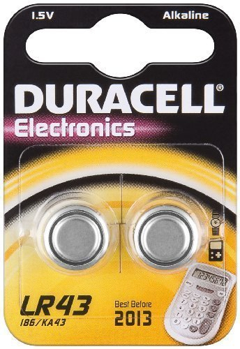DURACELL Knopfzelle Alkaline LR43 AG12 V12GA 2er-Bli
