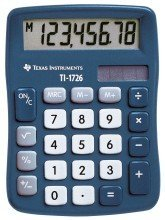 Texas Instruments TI-1726 Mini Calculatrice solaire et batterie 83 x 114 x 20 mm