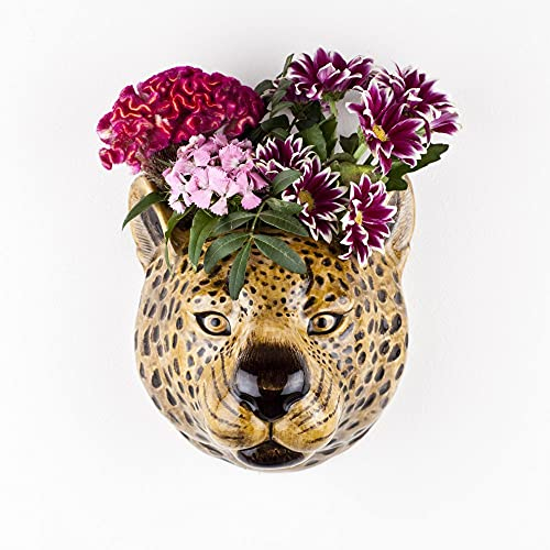 Quail Leopard Print Keramik Vase Wandmontage Modern Rechteckig 16x17x17 cm
