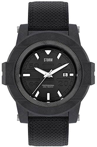 Storm London RAVEN BLACK 47330/BK Herrenarmbanduhr Massives Gehäuse