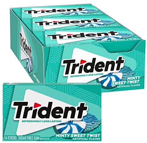 Sweet Twist Sugar Free Gum, 12 Packs of 14 Pieces (168 Total Pieces)