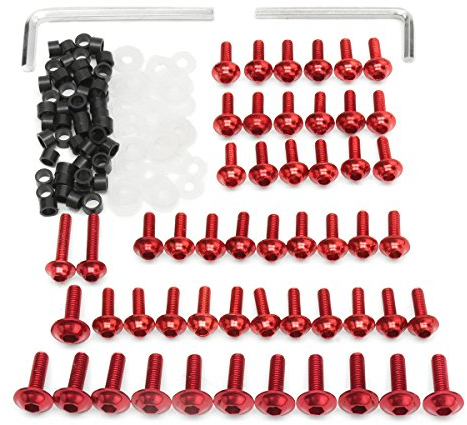 Alamor Motorrad Verkleidung Schrauben Kit Fastener Clips Schraube Für Yamaha YZF R6 1999 2000 2001 2002 - Rot