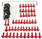 Alamor Motorrad Verkleidung Schrauben Kit Fastener Clips Schraube Für Yamaha YZF R6 1999 2000 2001 2002 - Rot