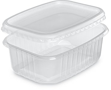 GUILLIN - PACK CHALEUR BCPP0150 CARTON DE 250 Boite 150cc Micro-Ondables A Couvercle Independant, Plastique, Transparent, 8,2 x 10,8 x 3,4 cm