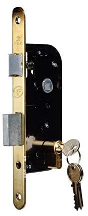 Bricard 2647 Serrure à encastrer axe 40 mm pour Porte D’Entrée avec cylindre 60 mm. norme NF. coloris Noir