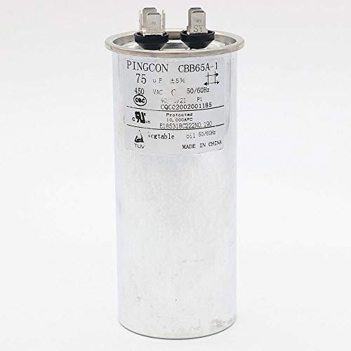 DollaTek 75uF CBB65 Kondensator Motor läuft für Klimaanlage 450VAC SH 40/70/21 50 / 60Hz