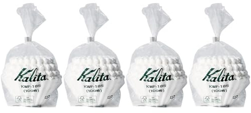Kalita Value 4 Pack 22212 Wave Filters, 185, Pack Of 100 (Total 400), White (Japan Import)