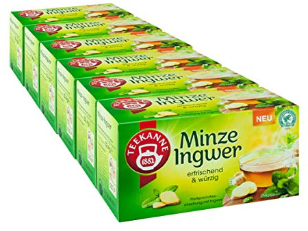 Teekanne Minze Ingwer, 6er Pack