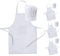 Publiclick Lote 25 Delantales + Gorros de Cocina Infantiles para Niños Blancos - Delantales Niños Juveniles