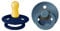 BIBS Colour Schnuller 2er-Pack, BPA-frei, Kirschform Nippel. Naturkautschuk/Latex, Hergestellt in Dänemark. Größe 1 | 0+ Monate | 2-Pack, Deep Space/Petrol