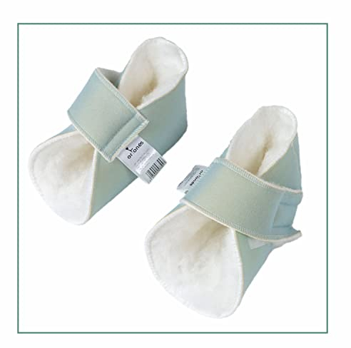 Ortones - Talloniere Antidecubito – Coppia di Protettori per Tallone, Piede o Gomito per la Prevenzione di Piaghe e Ulcere da Pressione – Uso Quotidiano a Letto o su Sedia a Rotelle, Acquamarina