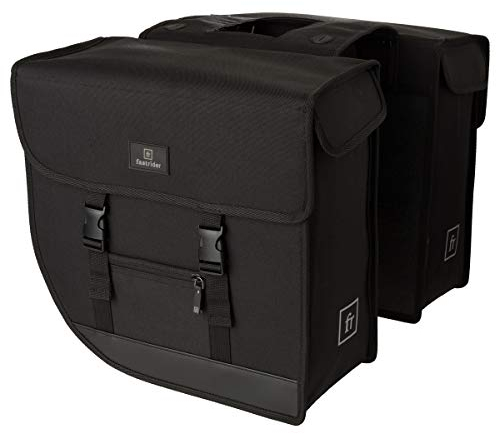 FastRider Hybrid Large Doppel Pannier, Radtaschen, Fahrradtasche | 35 Liter | Schwarz