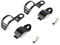EVGATSAUTO Motorbike Turn Bracket, Universal Motorbike Motorcycle Turn Light Indicator Blinker Mount Bracket 30-43mm front mudguard Fork Relocation Clamps Black HNH brackets
