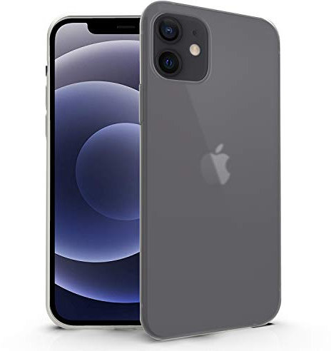N NEWTOP Cover Compatibile per Apple iPhone 12-12 PRO, Custodia TPU Soft Gel Silicone Ultra Slim Sottile Flessibile Case Posteriore Protettiva (Trasparente Opaco)