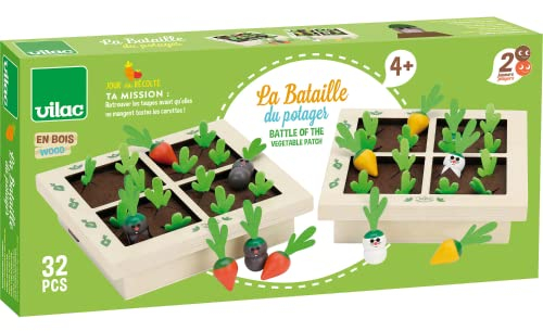 Vilac - Spielzeug aus Holz – kreatives und pädagogisches Spielzeug – Original Marineschlacht für Kleinkinder – Gesellschaftsspiel für Kinder – Gedächtnis- und Konzentrationsspiel für Kinder – ab 4