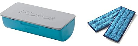 Irobot Braava Jet Batterie Lithium-Ion Rechargeable Cyan Gris & Lingettes De Lavage Réutilisables Pour iRobot Braava Jet 240 (x2)