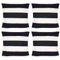 tiggell Wasserdichte Kissenbezüge für den Außenbereich, dekorativer Gartenkissenbezug, für Zuhause, Garten, Terrasse, Couch, Balkon, gestreift, 45,7 x 45,7 cm, Schwarz und Weiß, 4 Stück