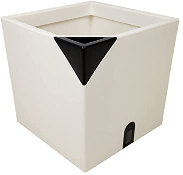 Ondis24 Smarter Pflanzkübel Blumenkübel Blumentopf Aqualight 28L mit LED Wasseranzeige und integriertem Bewässerungssystem (weiß)