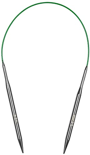 Coopay Rundstricknadeln 40 cm, 5,5 mm Stricknadeln Rundstricknadel Edelstahl Rundstricknadeln mit Flexibel Kabel, Robust Rund Stricknadeln für Socken Pullover Ärmel, Kragen & Klein Projekte