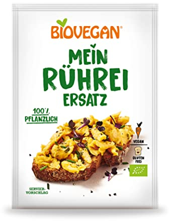 Biovegan Mein Rührei-Ersatz, pflanzlicher Ei Ersatz aus Kichererbsen, ideal für leckeres Rührei, glutenfrei und vegan, 1 x 50 g